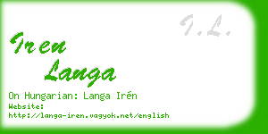 iren langa business card