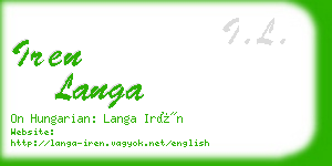 iren langa business card